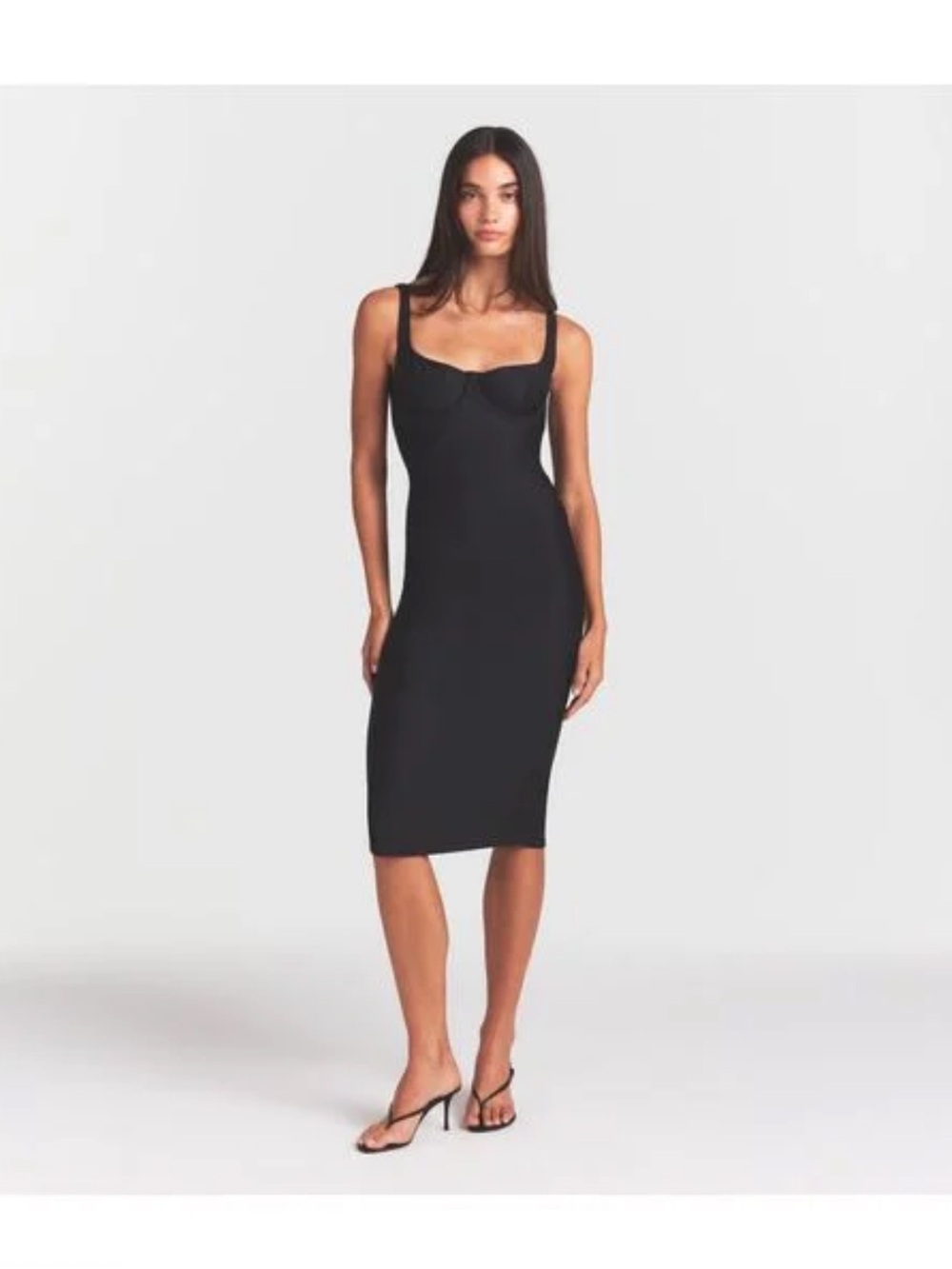 SKIMS Women's Black Midi Dress